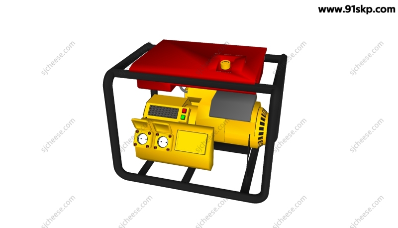 小型柴油发电机SU草图大师sketchup模型