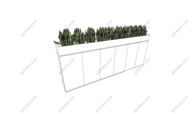 绿植文件矮柜储物柜SU草图大师sketchup模型
