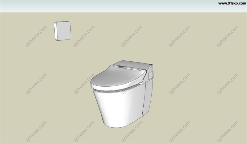 一体式智能马桶SU草图大师sketchup模型