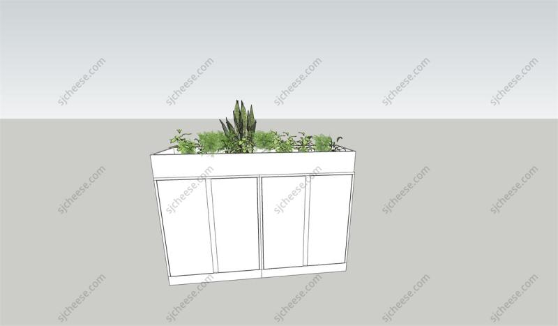 文件柜绿植SU草图大师sketchup模型