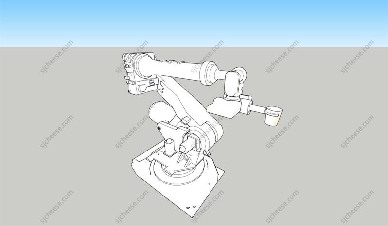 咖啡机机器人机械臂SU草图大师sketchup模型