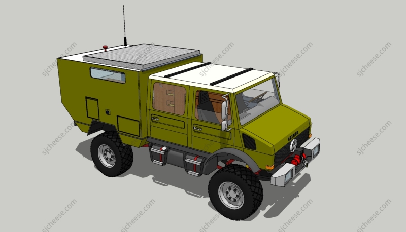 奔驰乌尼莫克露营车SU草图大师模型sketchup