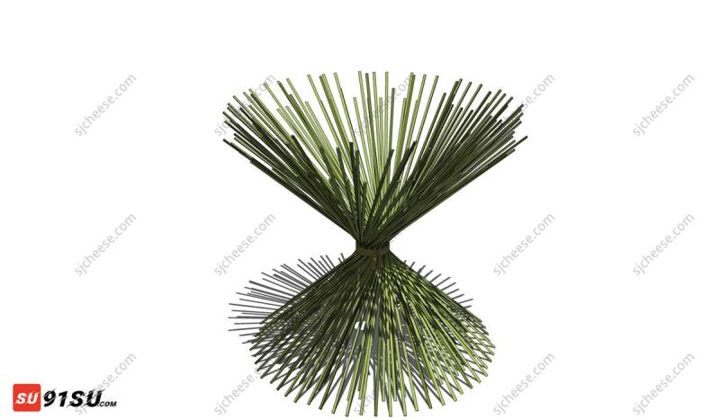 棕榈叶芭蕉叶绿植树枝花束SU草图大师sketchup模型