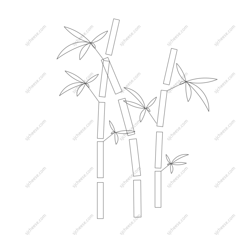 竹子植物立面CAD图块