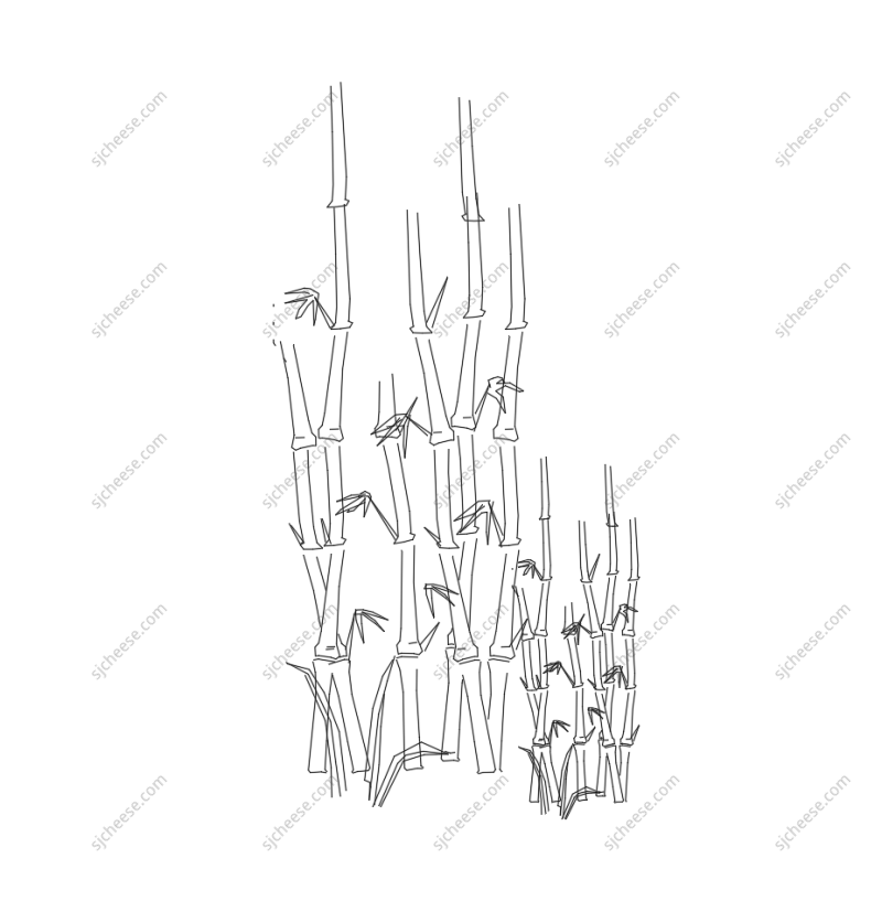 庭院景观竹子绿植CAD图块