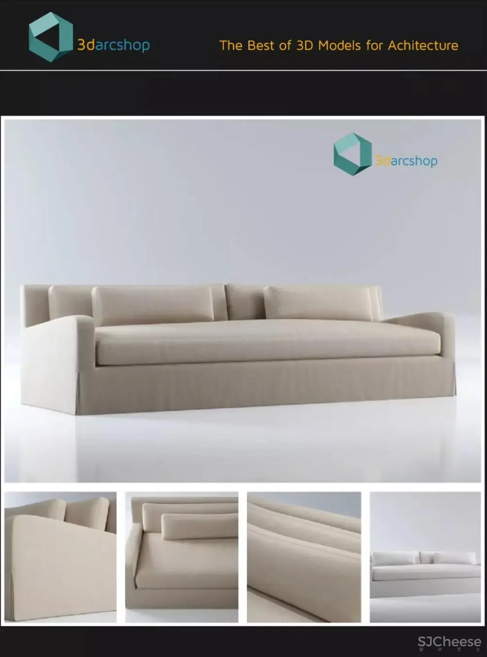 高精度室内沙发单体素材模型集合带材质贴图！886M