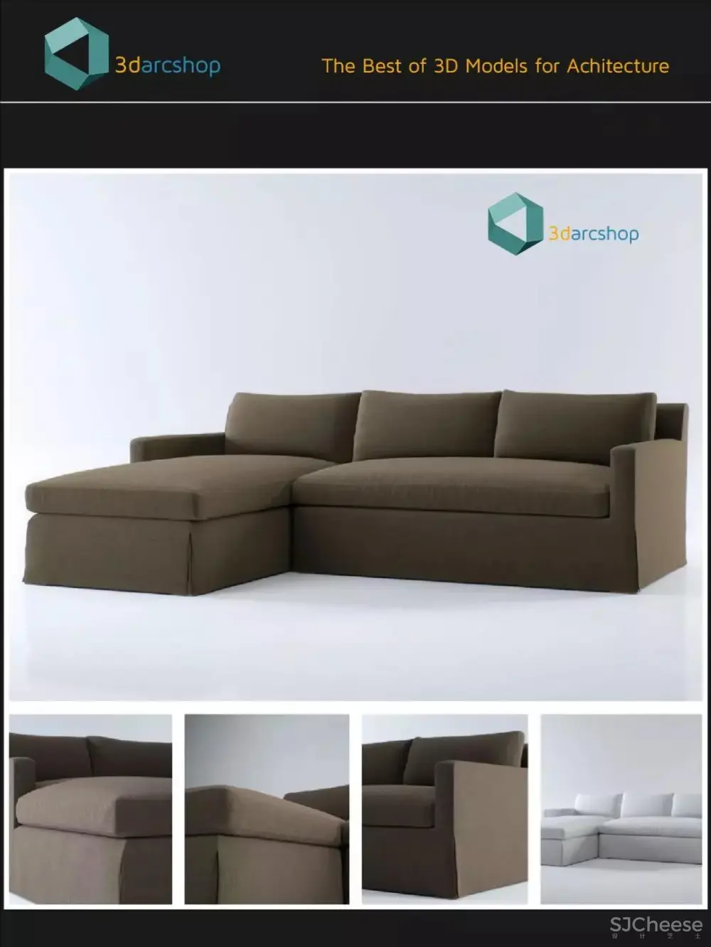 高精度室内沙发单体素材模型集合带材质贴图！886M