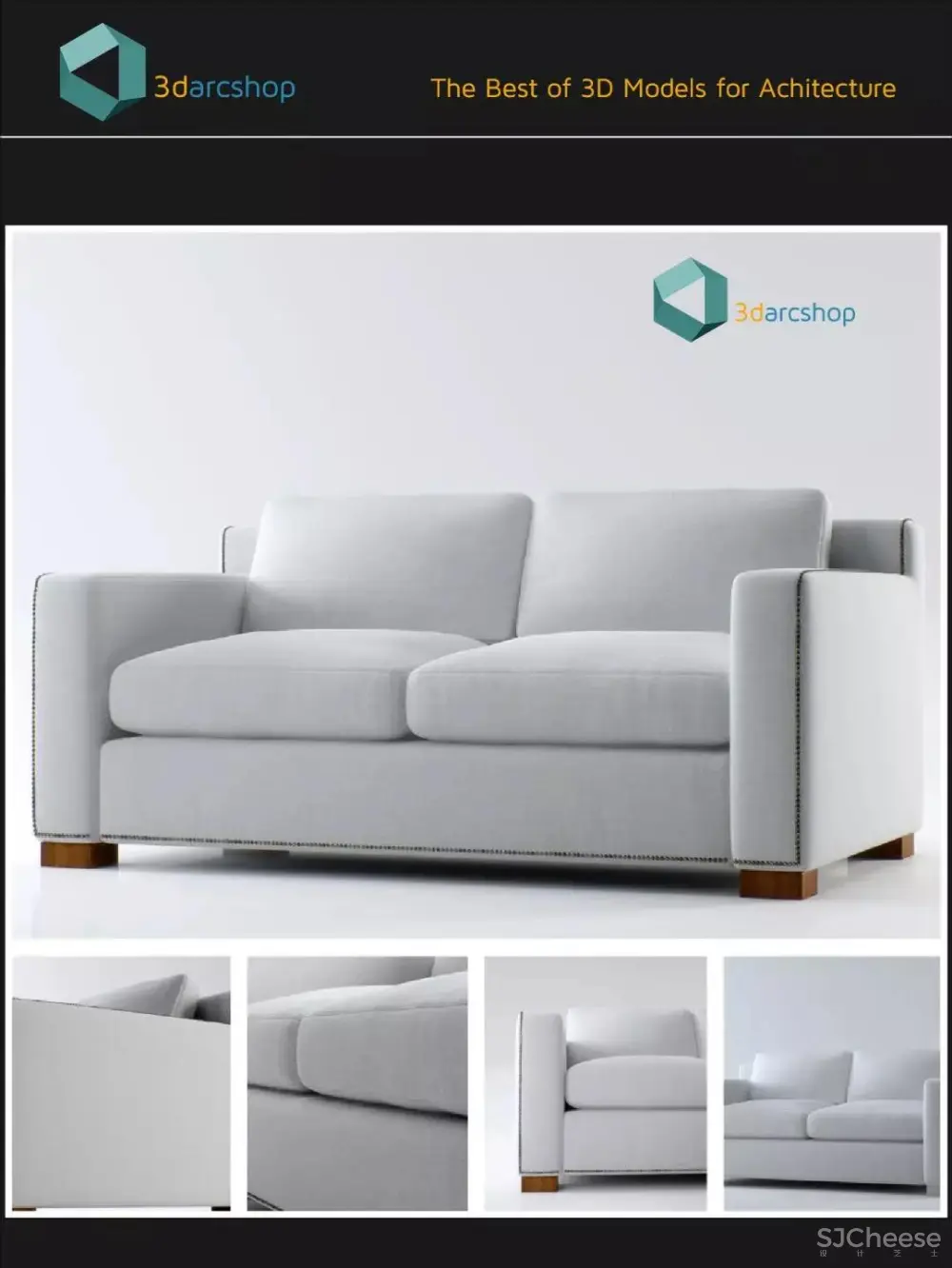 高精度室内沙发单体素材模型集合带材质贴图！886M