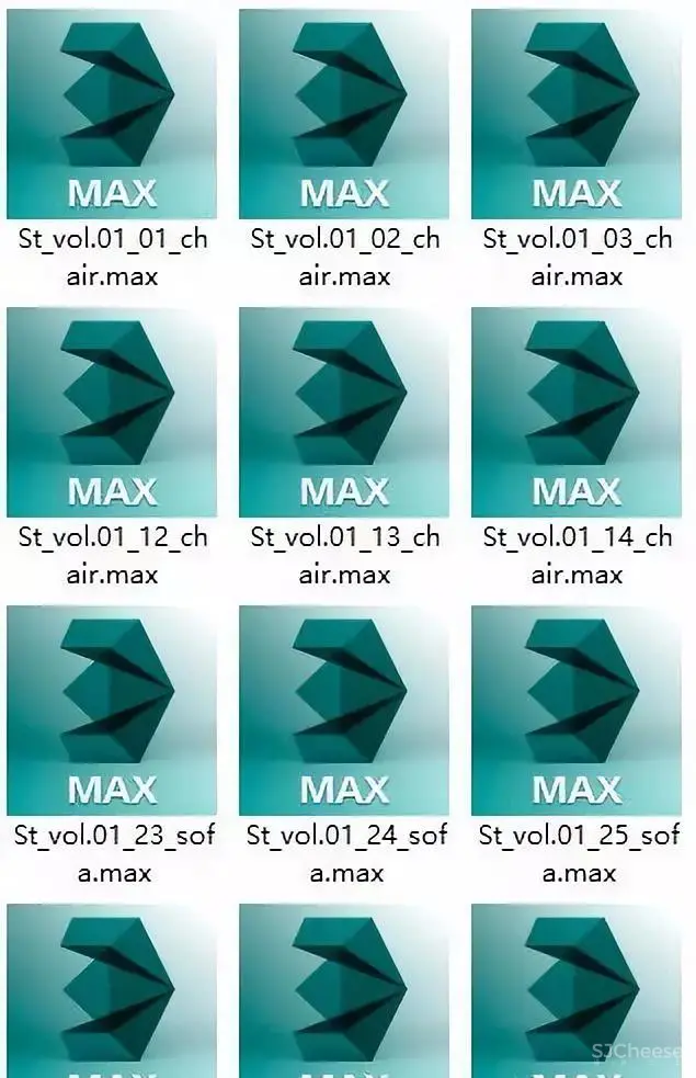 高精度室内沙发单体素材模型集合带材质贴图！886M