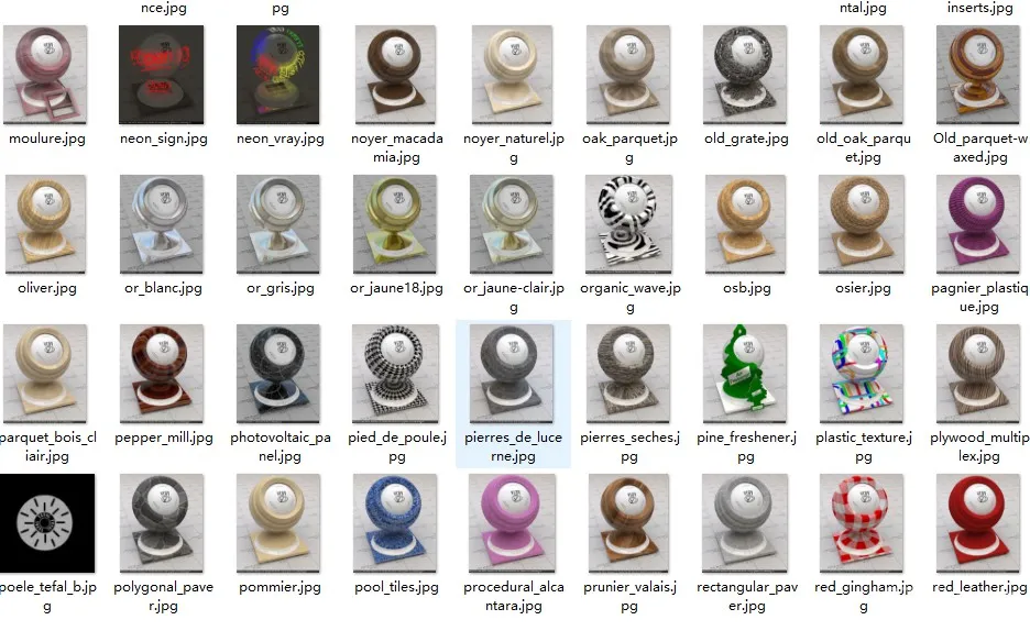 400种vray for sketchup材质球大全 SU草图大师vismat格式库素材