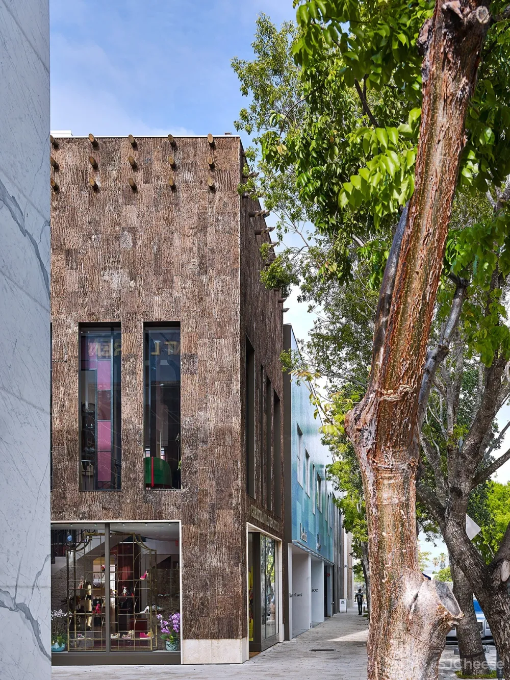 212box作品 | 树皮覆盖的Christian Louboutin精品店,与自然美感产生共鸣