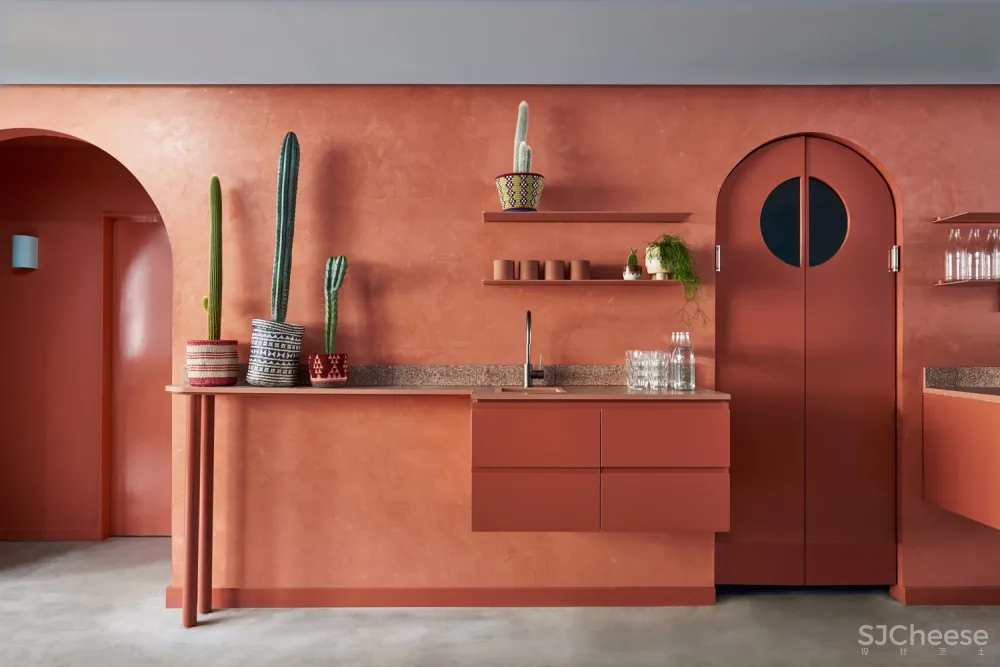 墨尔本潘通珊瑚红餐厅 | STUDIO ESTETA