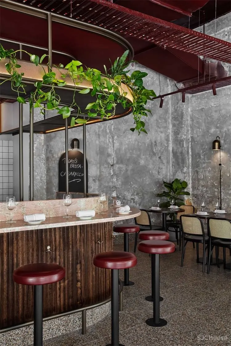 墨尔本Pentolina优雅工业风意大利休闲餐厅设计