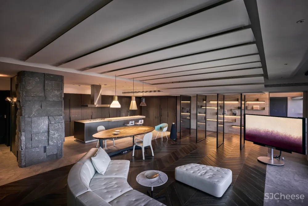 Double Core 台北193m²家庭住宅 | 创研空间