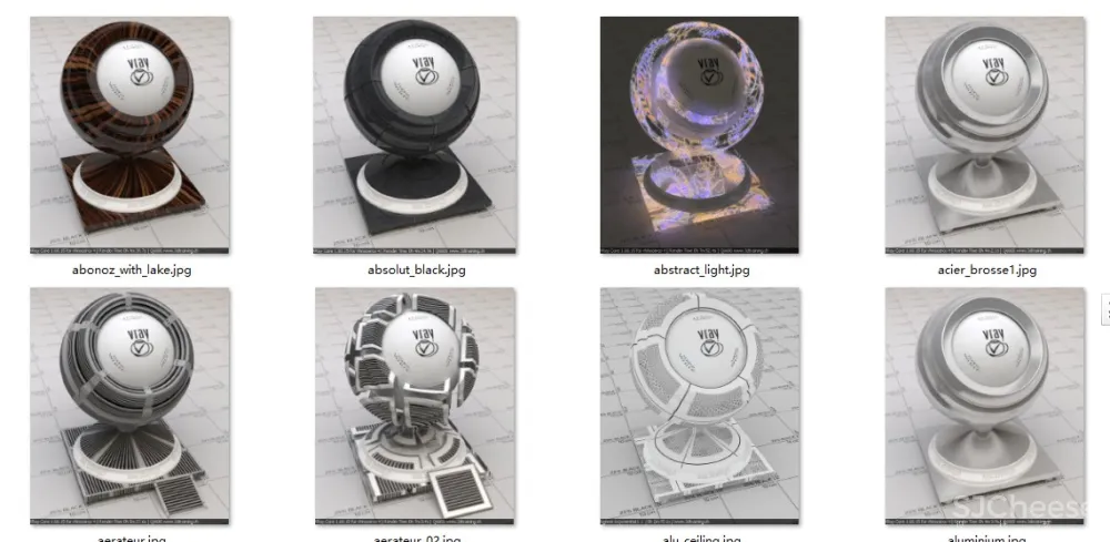 400种vray for sketchup材质球大全 SU草图大师vismat格式库素材