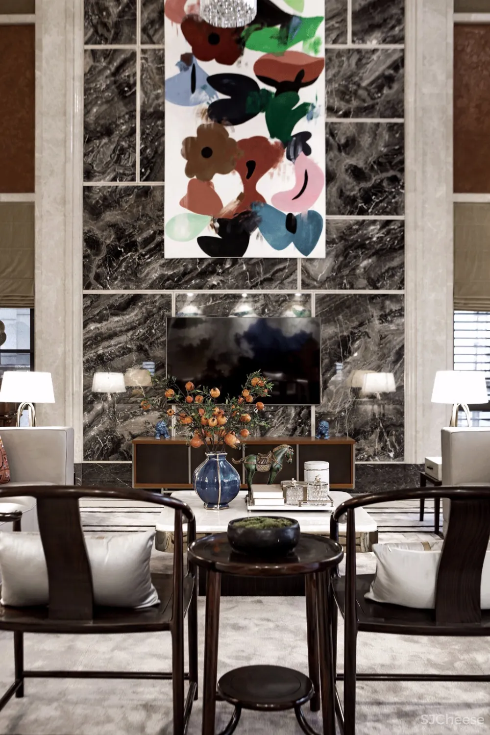 1000㎡传世大宅丨缔造现代风雅