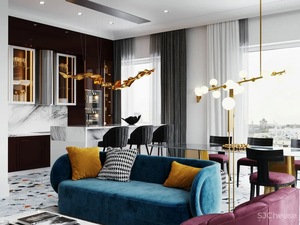 莫斯科110㎡轻奢时尚风设计 | Stanislav Ananev 首