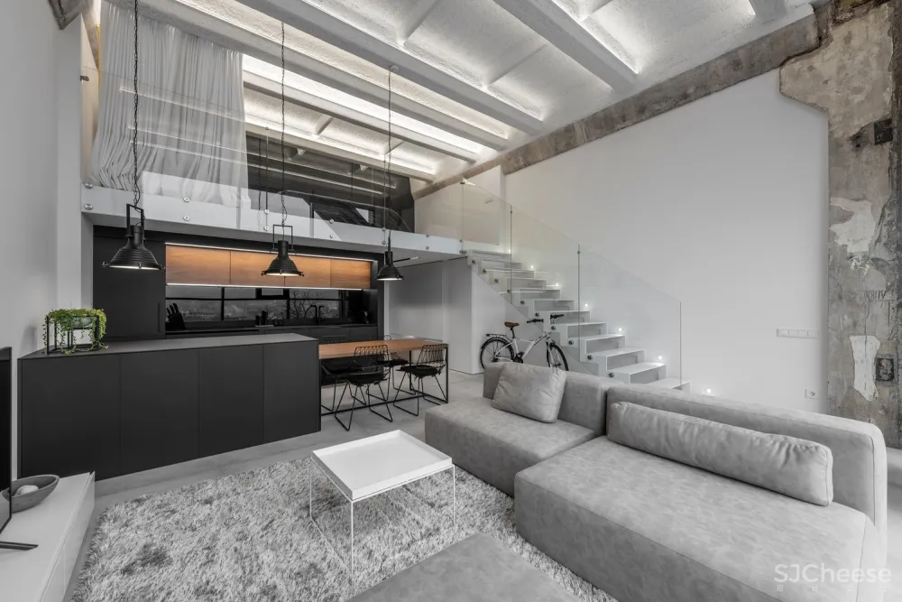 首发 | IDwhite 简约的工业阁楼公寓