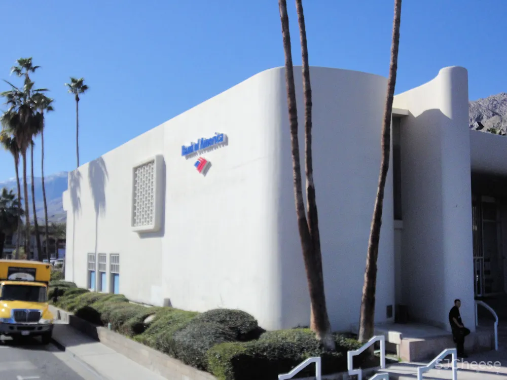 Bank of America in Palm Springs is modelled on a Le Corbusier chapel