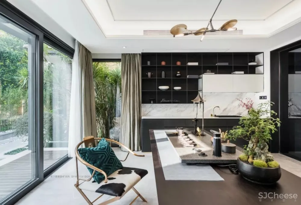 1120㎡轻奢别墅,一半冷艳一半迷红 | 舍下空间