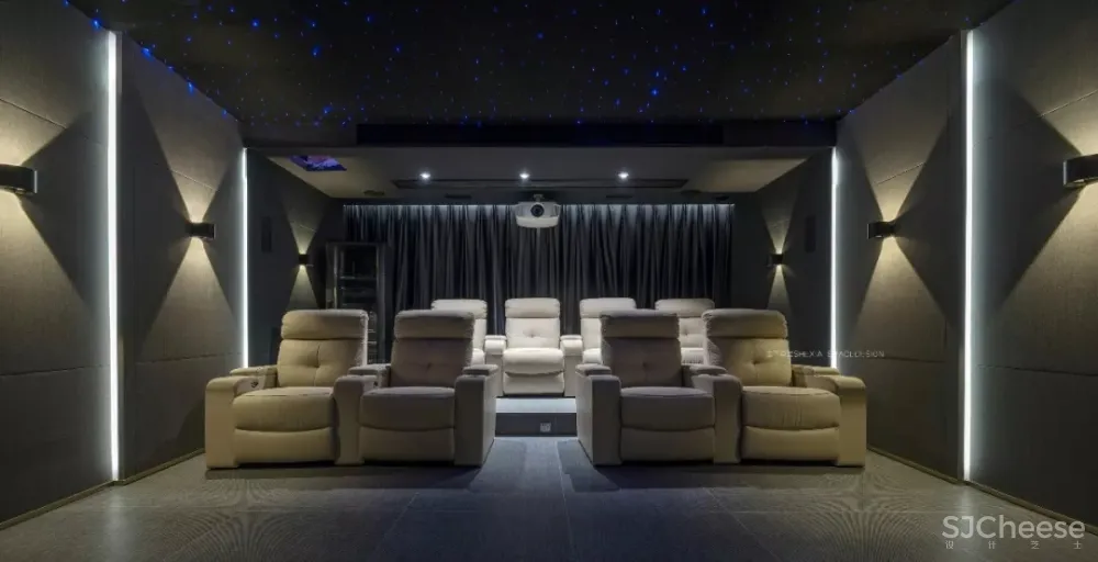 1120㎡轻奢别墅,一半冷艳一半迷红 | 舍下空间