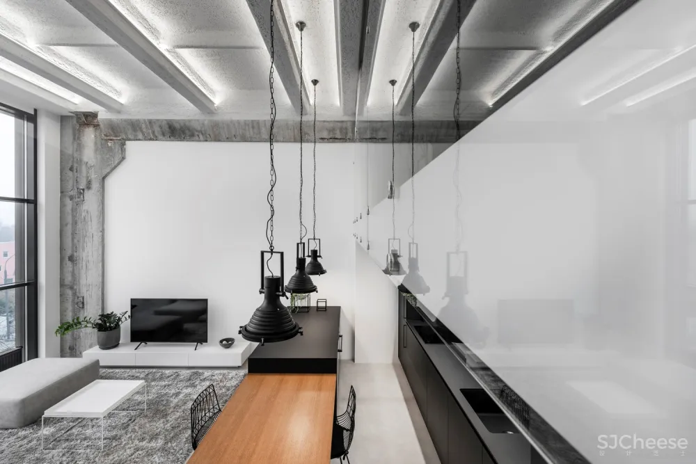 首发 | IDwhite 简约的工业阁楼公寓