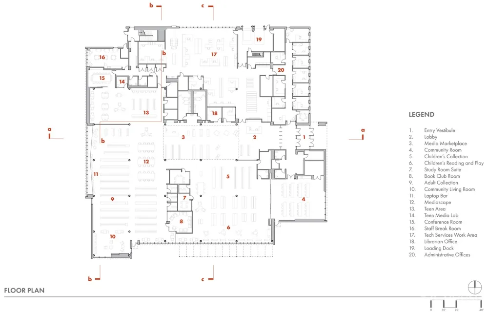 拉姆西镇公共图书馆 / HGA