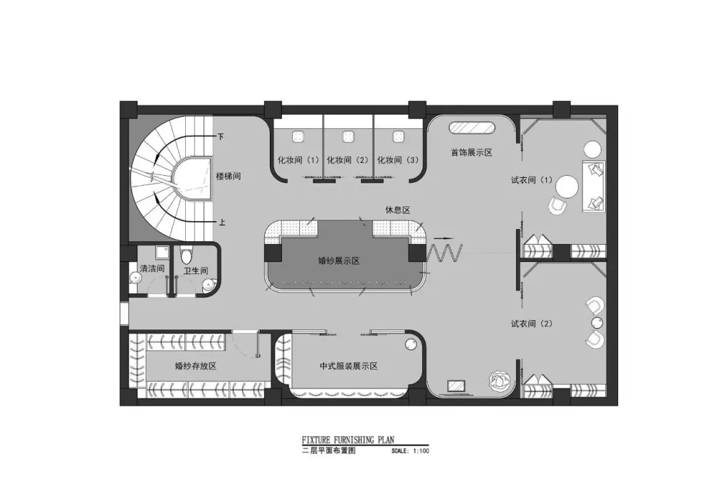 高级灰婚纱店设计 / 美得如此精致 首