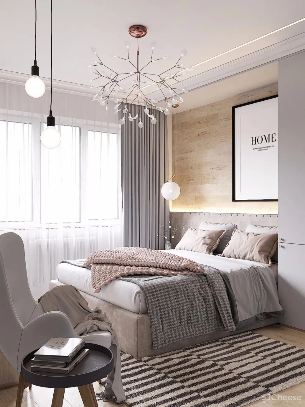 81.6㎡一家三口,用玻璃隔断丨这样的玄关不亚于130㎡的标配