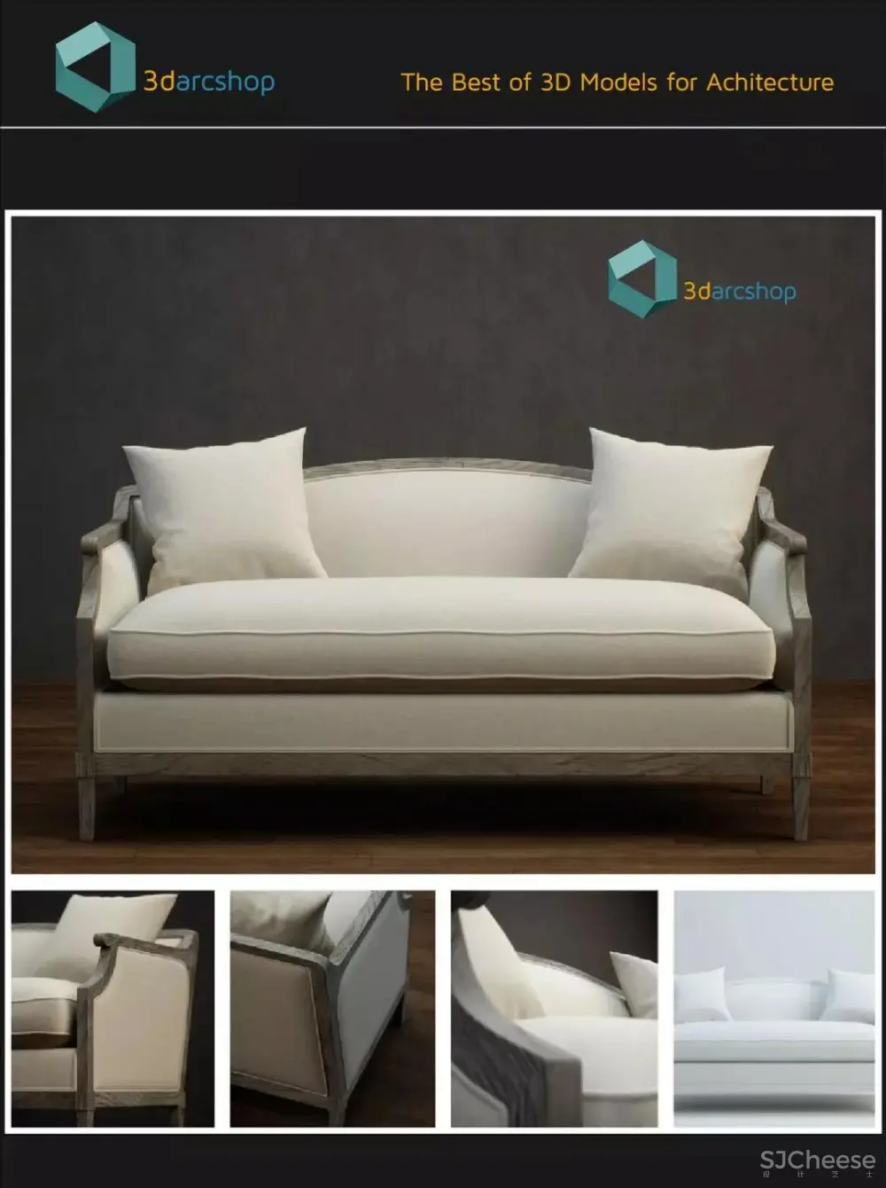 高精度室内沙发单体素材模型集合带材质贴图！886M
