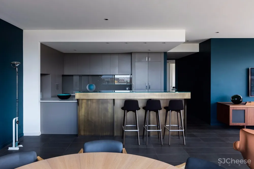 冷暖色调结合的悉尼伯克街公寓 | Stephen Collins 首