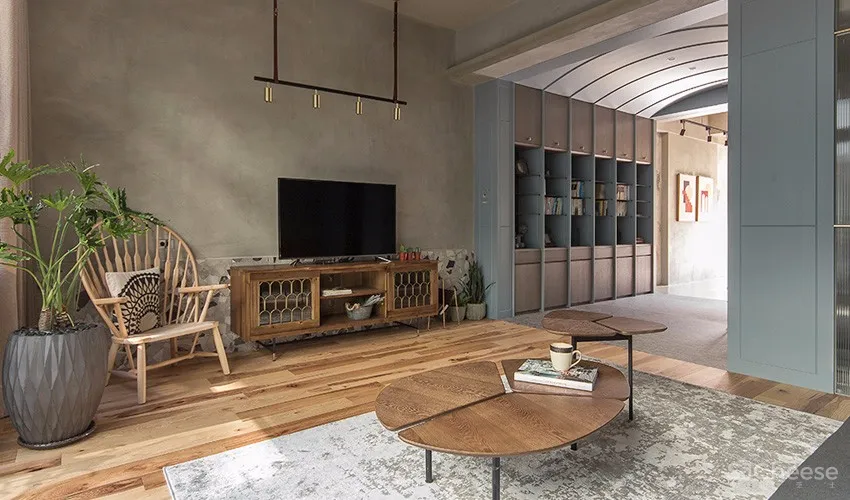 粗犷与优雅！台南181.5㎡混搭现代感透天厝 | 执见设计