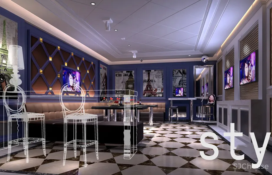 好乐迪KTV施工图+效果图