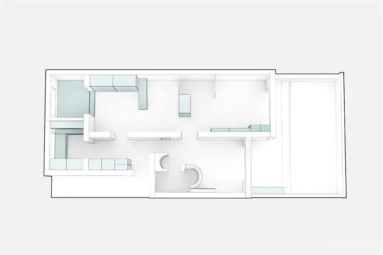 32.jpg PONE ACHITECTURE:落差巨大的家——居住空间