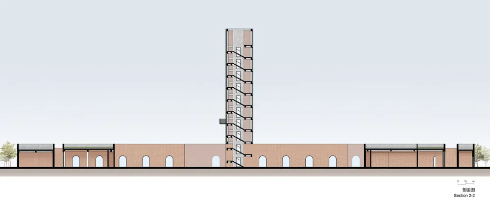 湿地中的红砖塔,河北 / 空格建筑