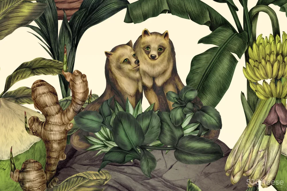 东京新宿:GinengerGrass”餐厅及墙上的艺术品