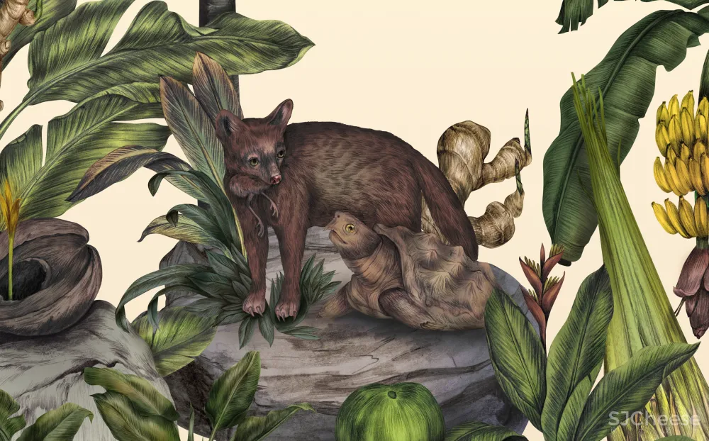 东京新宿:GinengerGrass”餐厅及墙上的艺术品