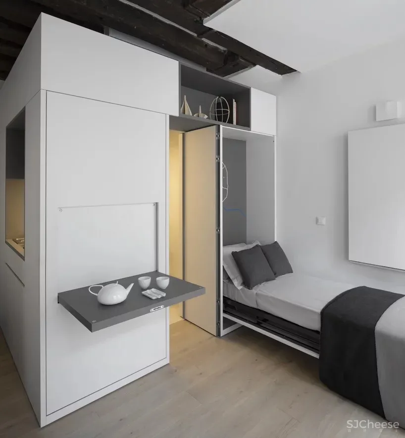 巴黎16㎡建筑师多功能小公寓设计