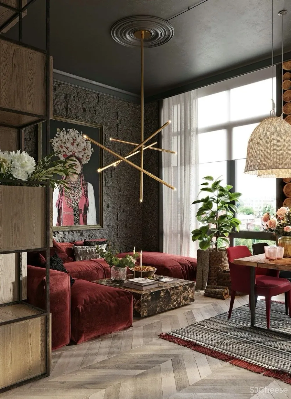 一个户型，三套表现方案，美到爆！ 首