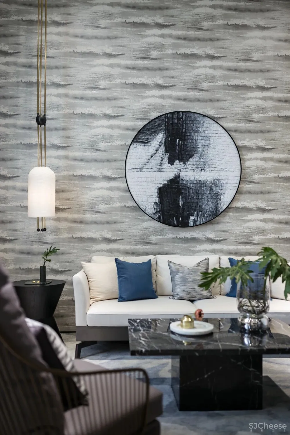 最美高级灰售楼处设计，别具一格的水墨禅境