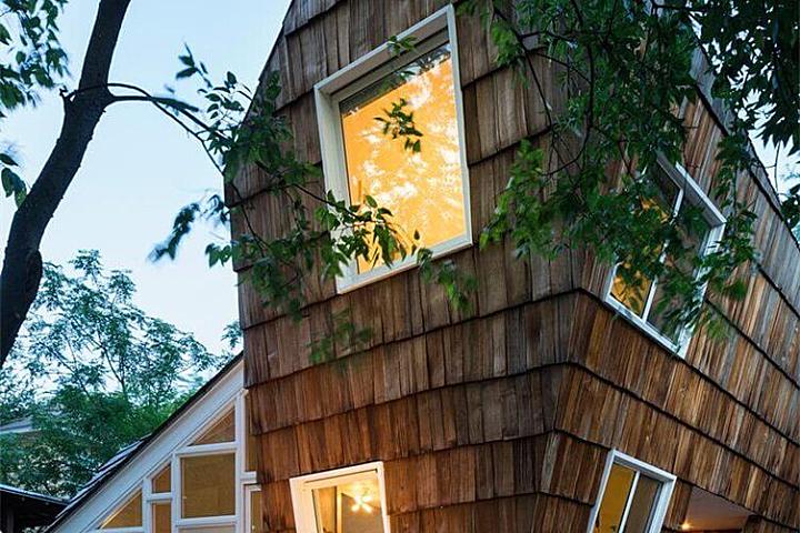 用回收的雪松，打造德克萨斯州公寓