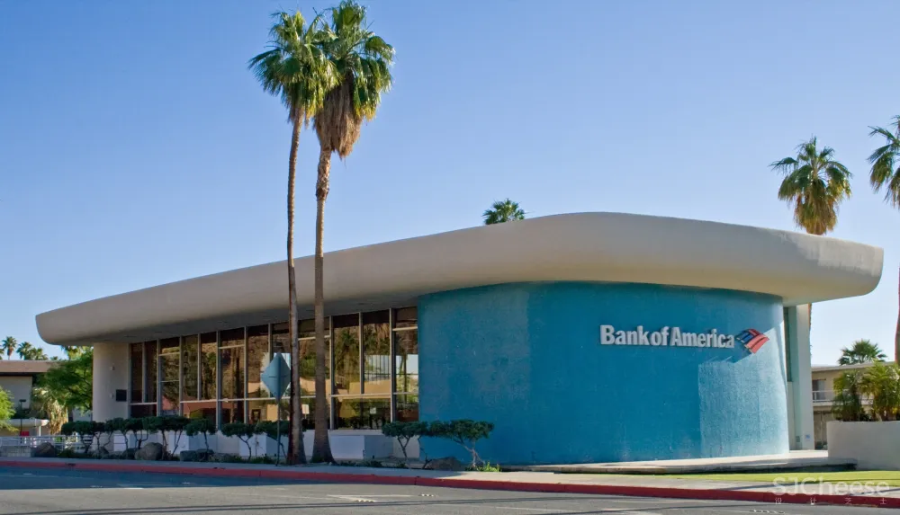 Bank of America in Palm Springs is modelled on a Le Corbusier chapel