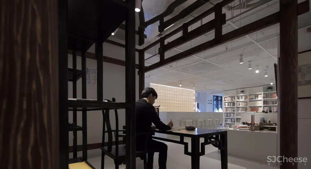 水木言设计:成都“白”止间书店 首