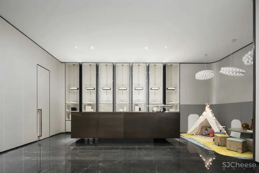 最美高级灰售楼处设计，别具一格的水墨禅境