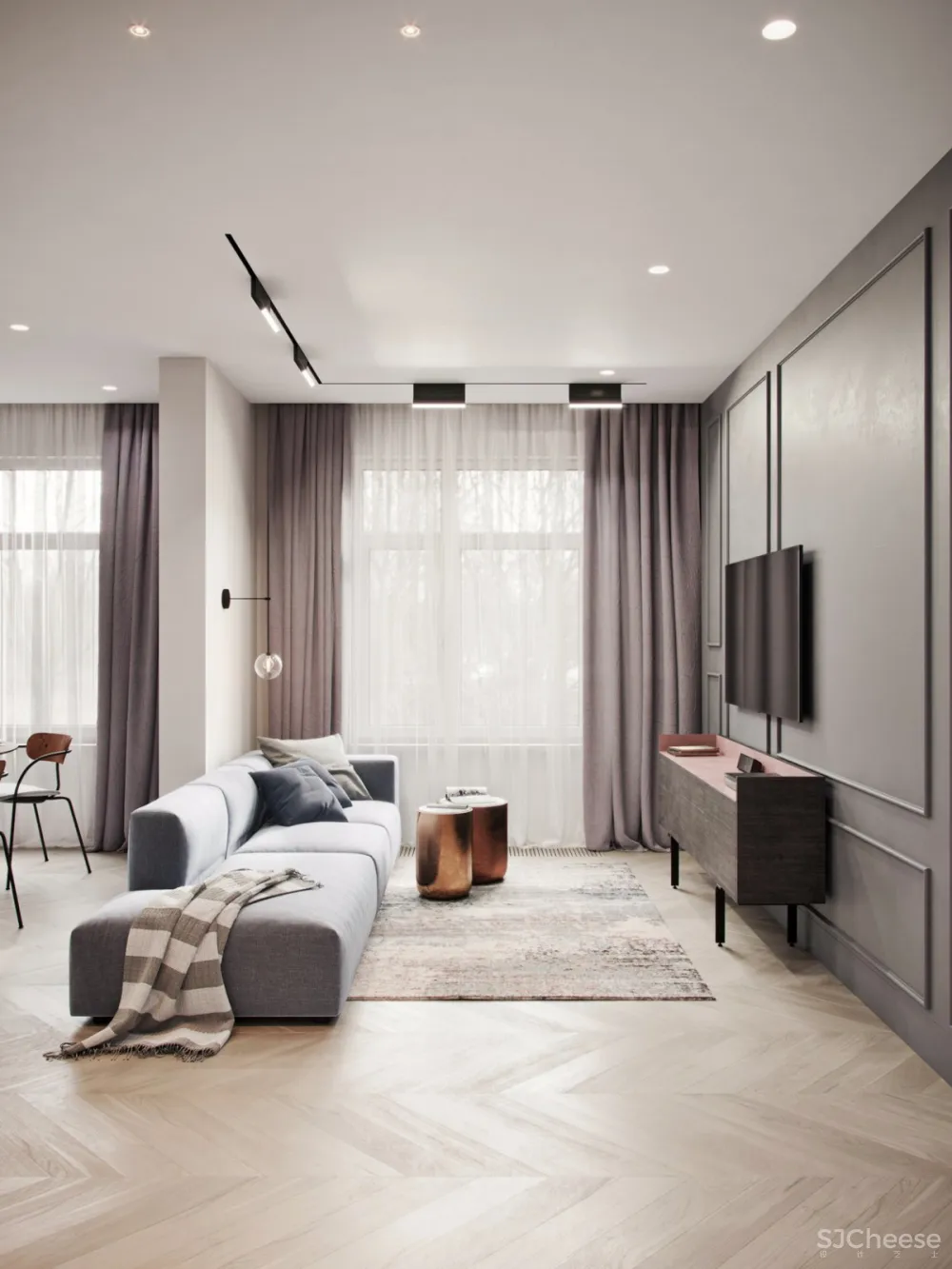 “活力优雅”90㎡极简风家庭公寓 | Monet vs Manet 首