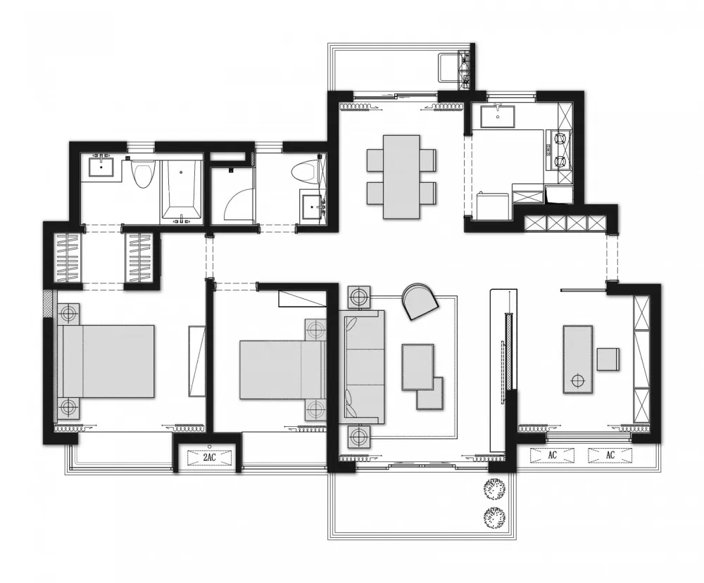 融创 · 玖樟台 100㎡现代风家庭公寓 | 聚舍联合设计