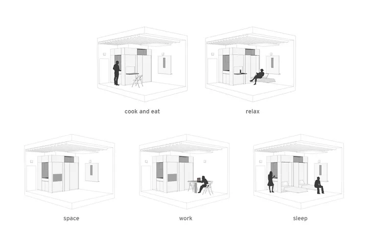 巴黎16㎡建筑师多功能小公寓设计