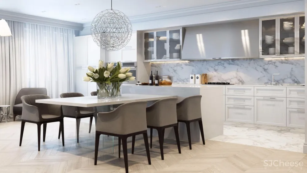 莫斯科黑白灰时尚典雅公寓设计