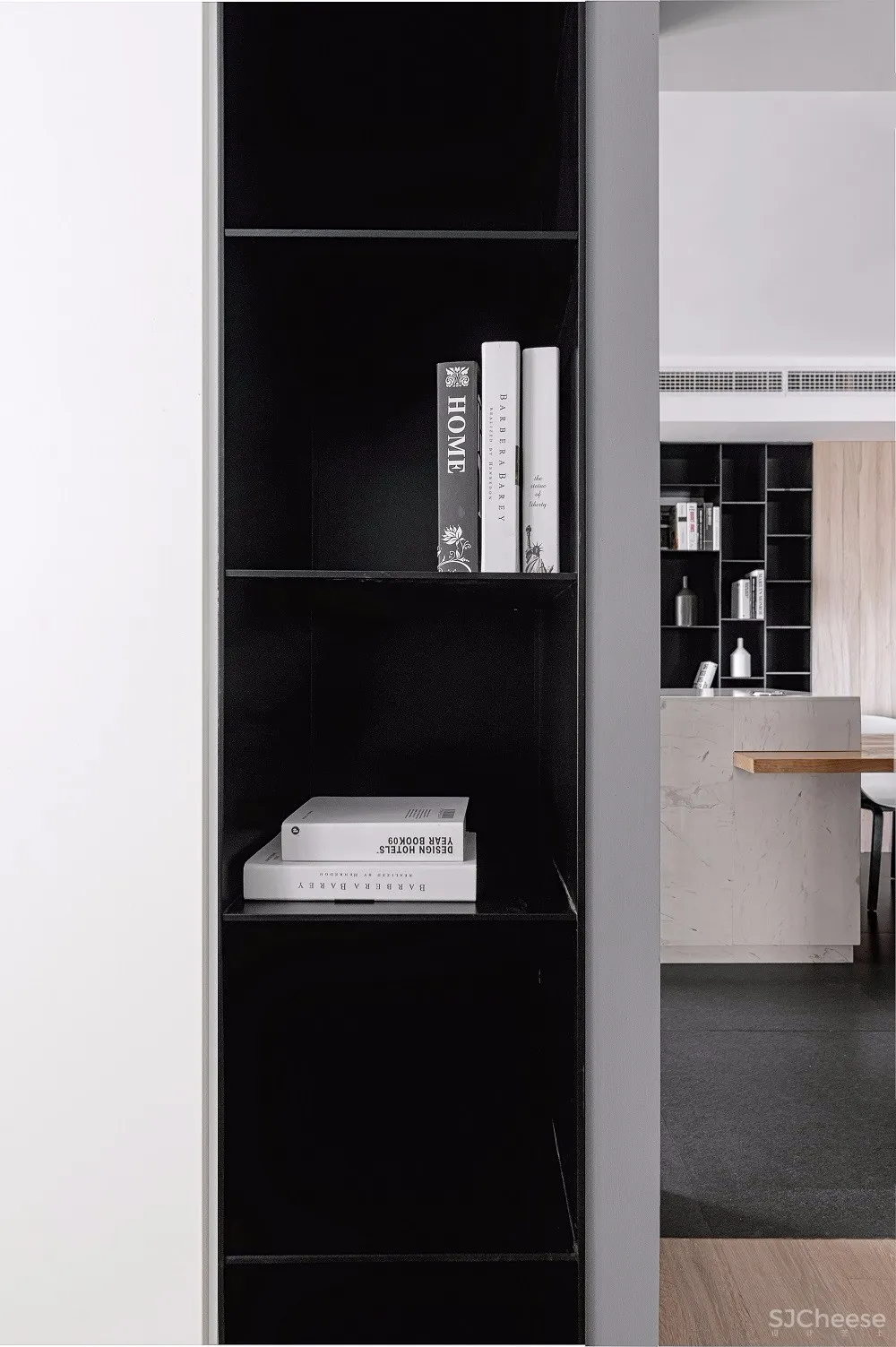 格局·木与黑白灰的完美平衡124m²住宅设计 | 简线设计