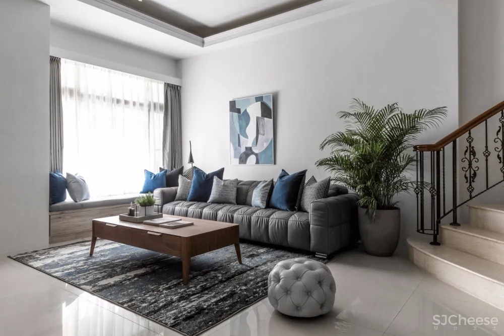 蓝灰纯净北欧风 | 詹皓设计